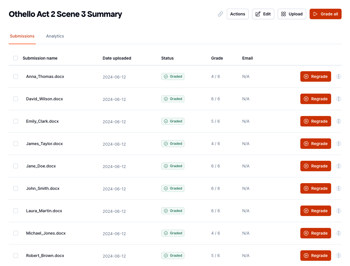 Get instant results with Leo AI Grading